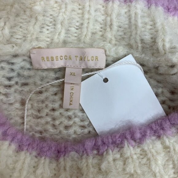 Rebecca Taylor Fluffy Stripe Sweater - Picture 4 of 5